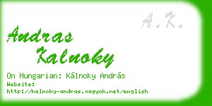 andras kalnoky business card